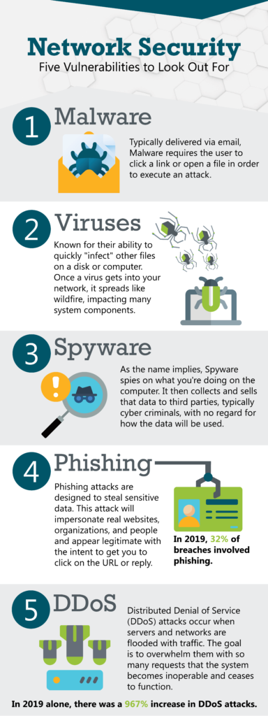 Network Security Vulnerabilities Infographic